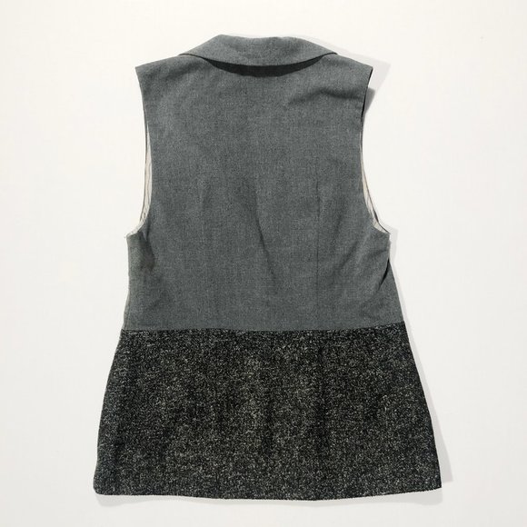 CAbi Womens Sz S #518 Over the Moon Gray Heather Colorblock 1-Button Vest Blazer - Picture 5 of 8